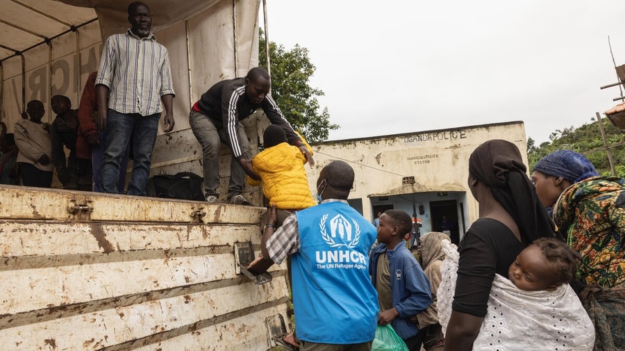 Uganda. Refugees from DRC