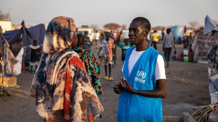 South Sudan. Thousands escaping Sudan violence flee to UNHCR transit centre