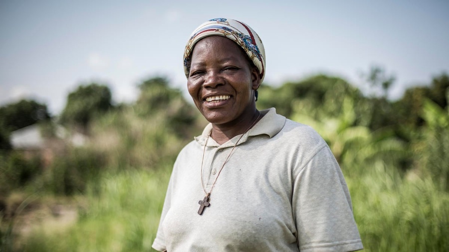 Sister Angelique Namaika (51), who was the winner of UNHCR’s Nansen Refugee Award in 2013, poses for a portrait in Dungu. 