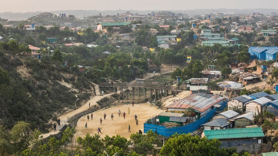 View over the camp 1 in Kutupalong refugee settlement in Cox’s Bazar.