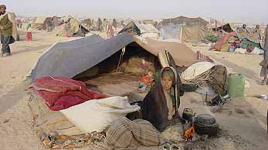 This Afghan refugee is among the thousands who arrived at the Pakistani border in recent days.