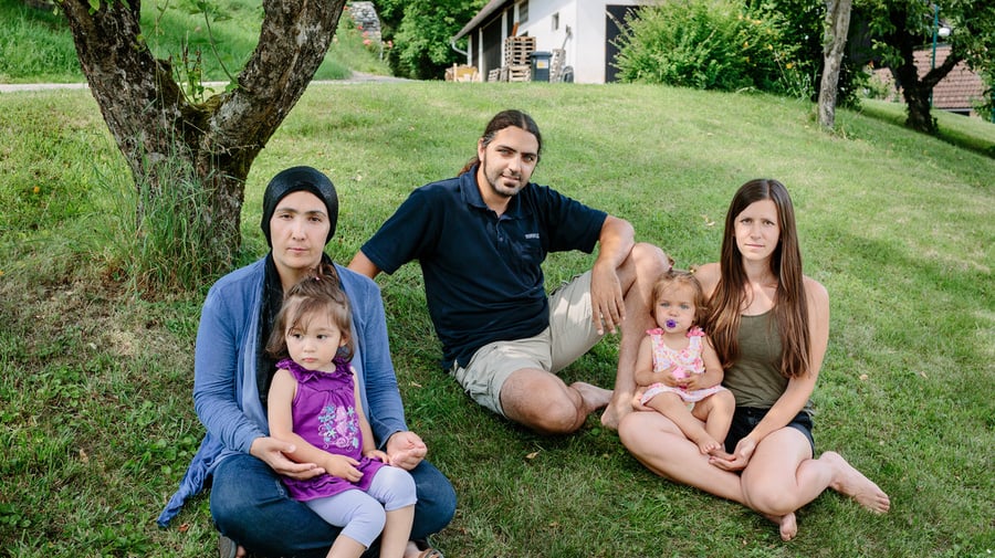 Afghan mother and child land on their feet in Austria