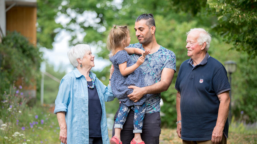 Finland. Pensioner couple take Iraqi girl under their wing