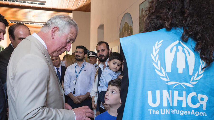 British Royals visit to refugees on Crete