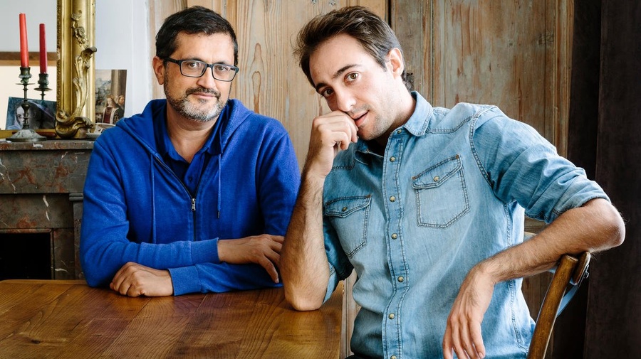 France. Lucien hosts Hussam, a refugee from Syria, in Lyon. This portrait is part of the No Stranger Place series, which portrays locals and refugees living together