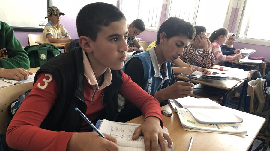 Lebanon. Second shift schools provide an education to Syrian refugees in Lebanon