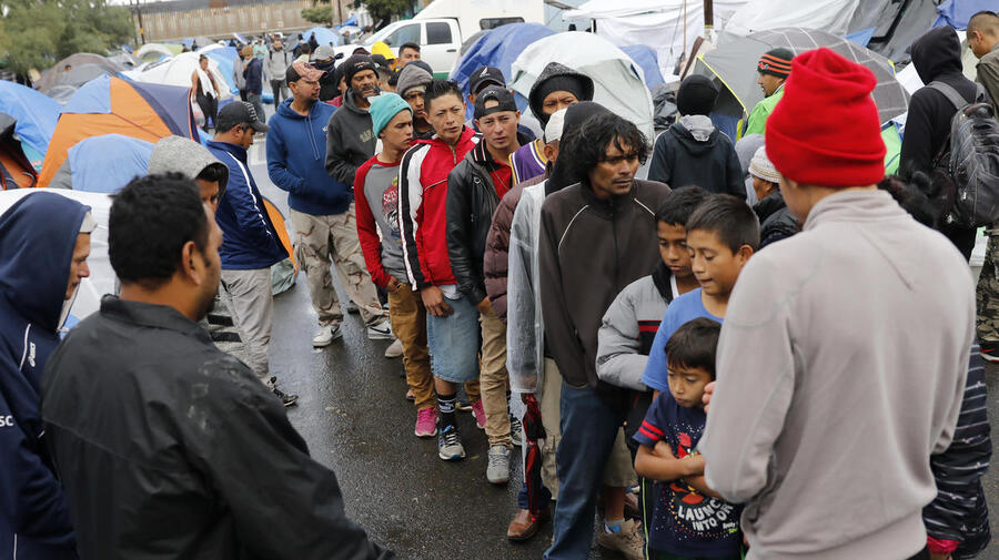 Mexico. Caravan of refugees and migrants seek shelter and work in Tijuana