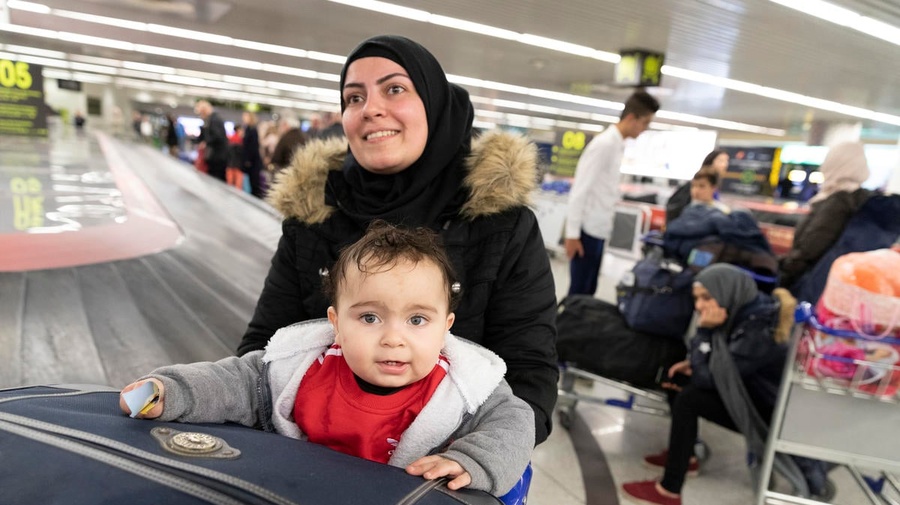 Portugal. Resettled refugees arrive in Lisbon
