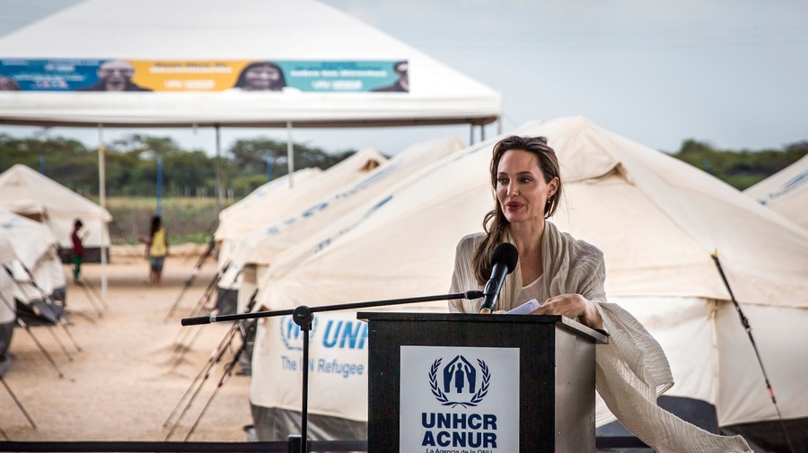 Colombia. Visit by UNHCR Special Envoy Angelina Jolie