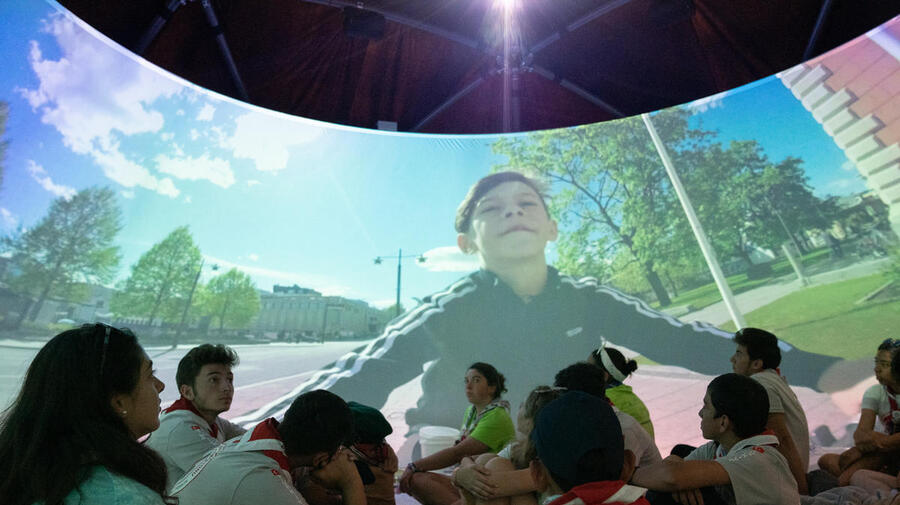 United States. VR, Igloo video with Omar the boy who couldn't grow.