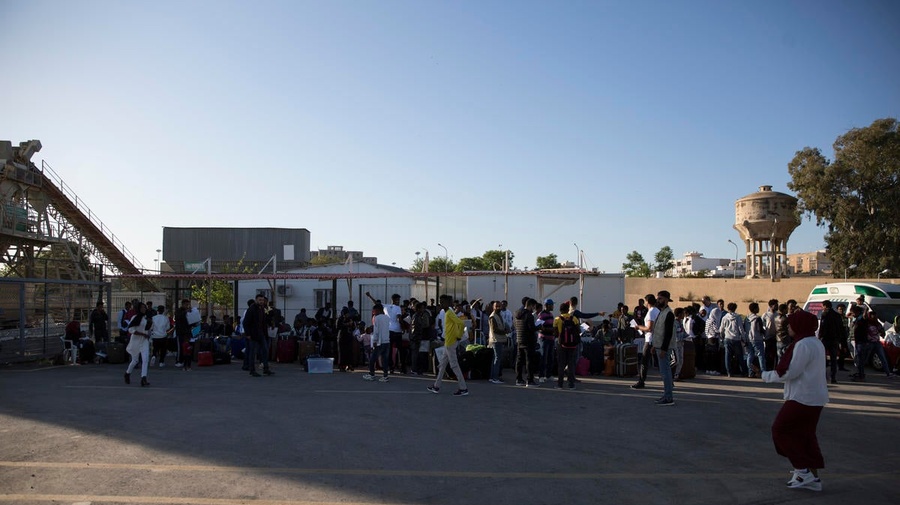 Libya. Refugees freed from detention are evacuated from Tripoli conflict zone