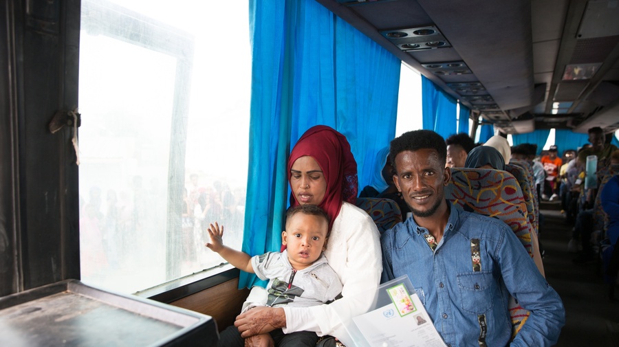 Libya. UNHCR evacuation of refugees from Libya to Italy
