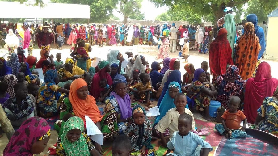 Niger. More than 40,000 people, mainly women and children, have crossed the border into Niger, fleeing  extreme violence in the Nigerian northern states