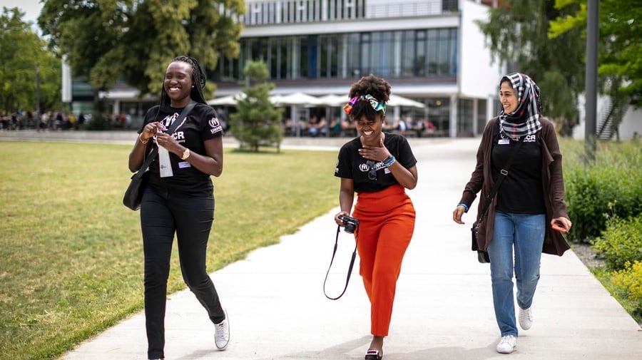 Germany. Refugee student delegation visits Free University of Berlin on World Refugee Day 2019