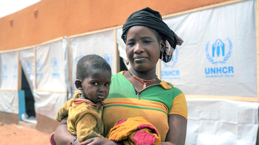 Burkina Faso. Malian refugees relocated to Goudoubo camp from Djibo