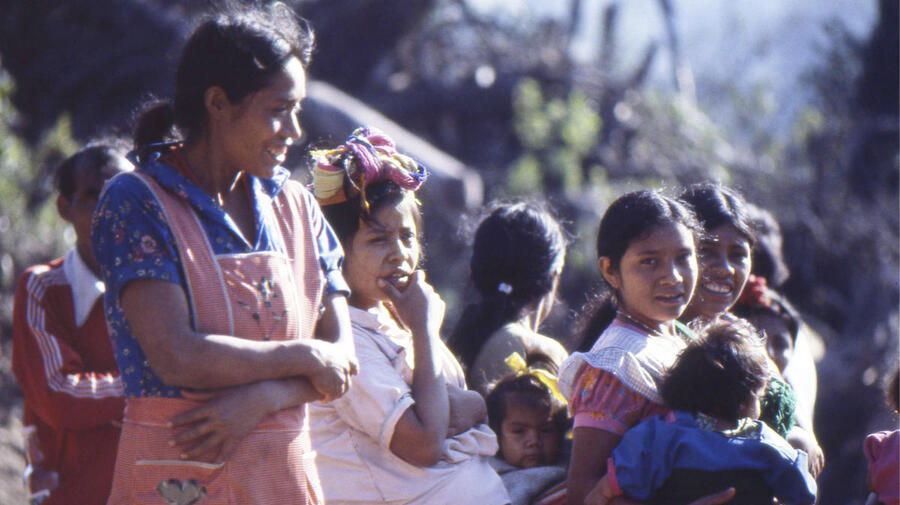 Guatemalan refugees in Chiapas, Mexico in 1984. Mass displacement from Central America in the 1980s formed the impetus for the Cartagena Declaration that Leonardo Franco helped develop.