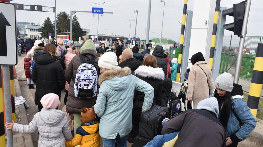 Poland. Arrival of refugees