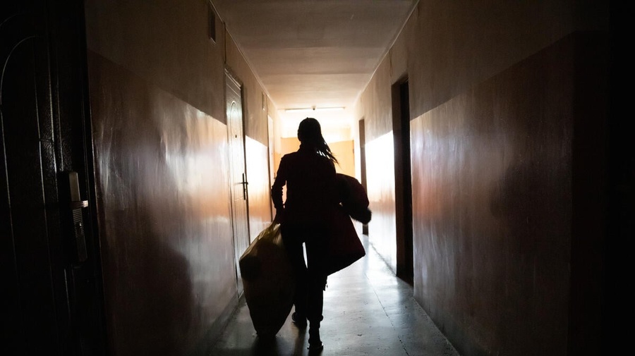 Ukraine. University dorm in western Ukraine offers escape for fleeing families