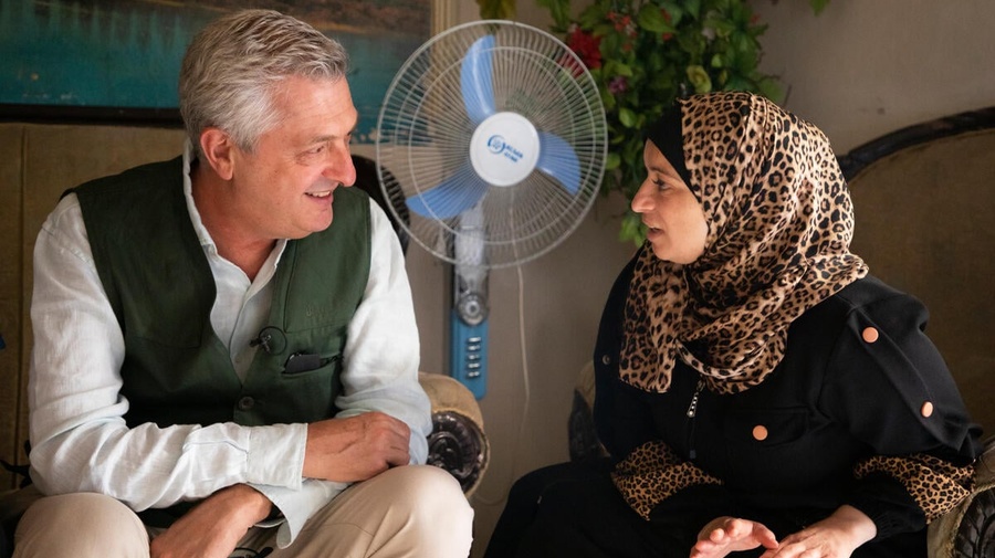 Syria. High Commissioner visits displaced and widowed mother in Aleppo