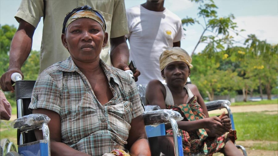 UNHCR provides assistance devices to people living with disabilities from displaced and host communities in Cabo Delgado, northern Mozambique.